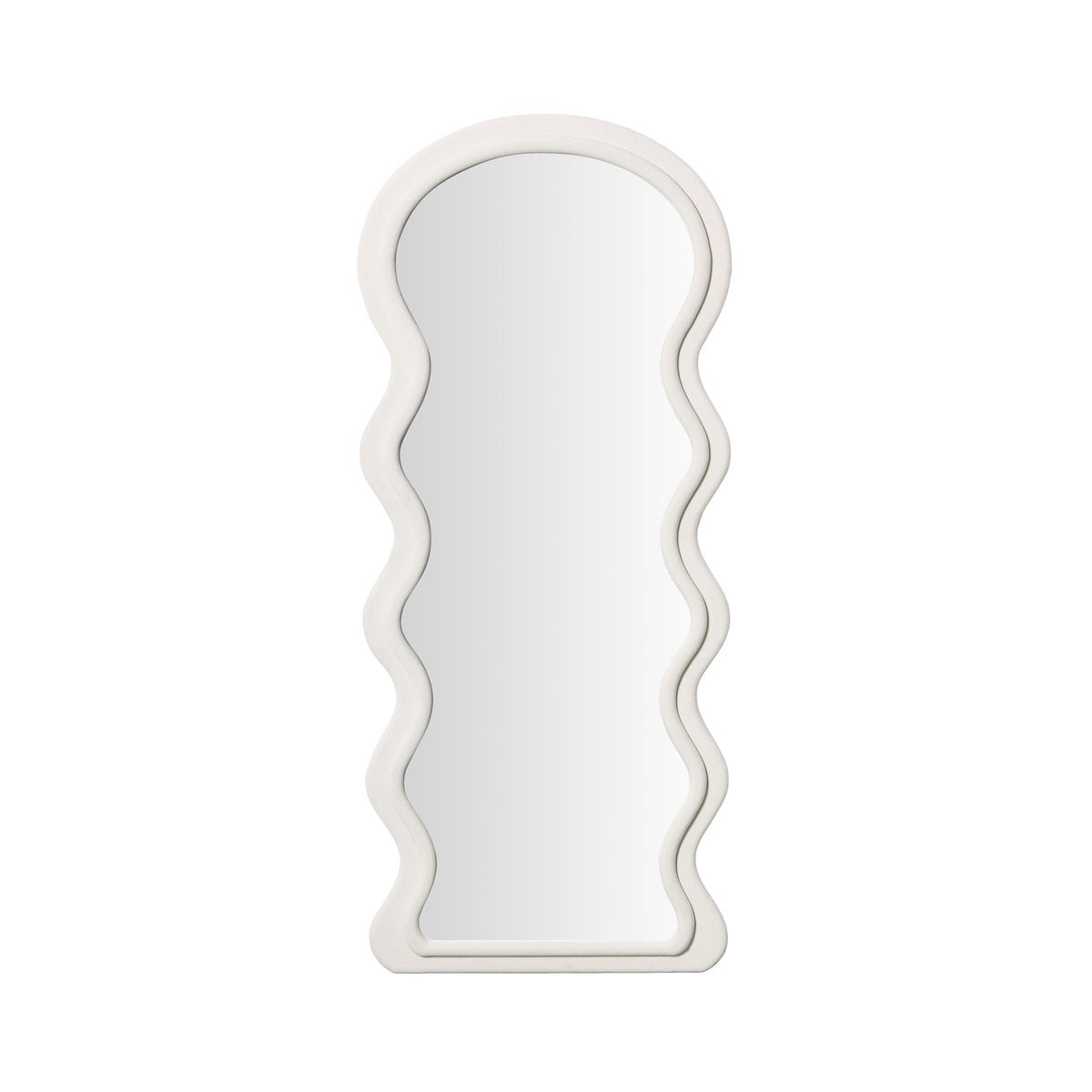 Rhodes Cream Velvet 70" Floor Mirror Model: TOV-C68954