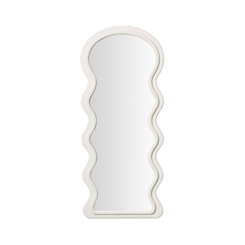 Rhodes Cream Velvet 70" Floor Mirror Model: TOV-C68954