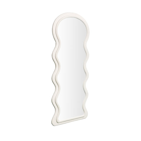 Rhodes Cream Velvet 70" Floor Mirror Model: TOV-C68954