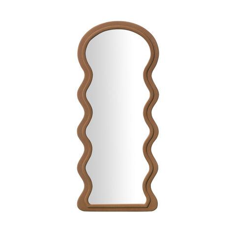 Rhodes Cinnamon Velvet 70" Floor Mirror Model: TOV-C68955