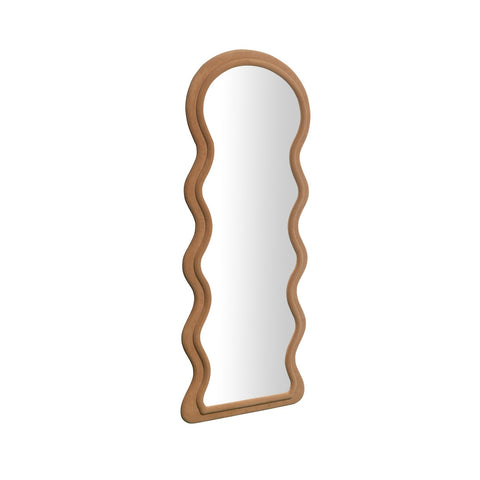 Rhodes Cinnamon Velvet 70" Floor Mirror Model: TOV-C68955