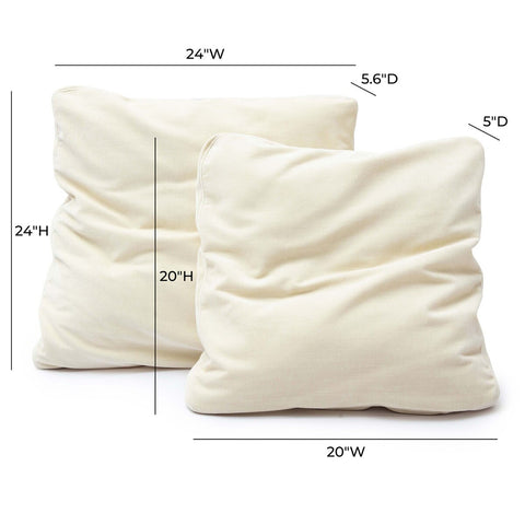 Tipsy Cream Chenille 20" x 20" Square Floppy Pillow Model: TOV-C69144