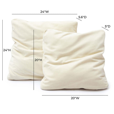 Tipsy Cream Chenille 24" x 24" Square Floppy Pillow Model: TOV-C69148