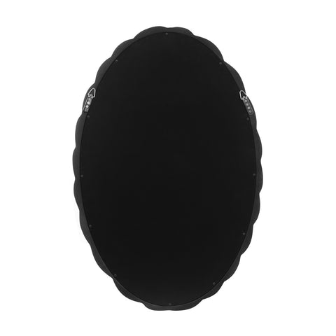 Agnes Forest Green Glossy Oval Mirror Model: TOV-C69153