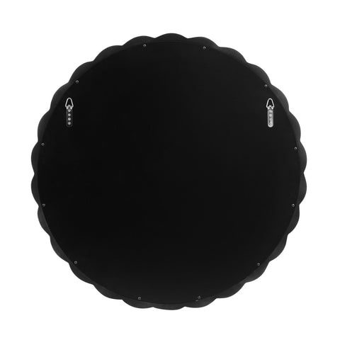 Agnes Forest Green Glossy Round Mirror Model: TOV-C69154