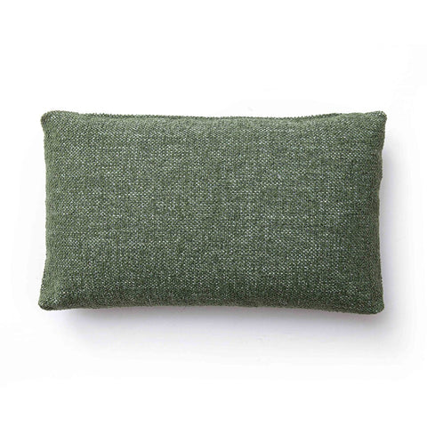 Malolo Green Basketweave 20"x12" Rectangular Vegan-Down Pillow - COVER Model: TOV-C69266-COVER