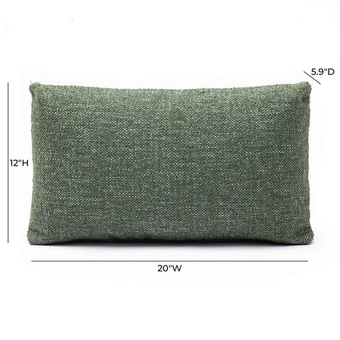 Malolo Green Basketweave 20"x12" Rectangular Vegan-Down Pillow Model: TOV-C69266