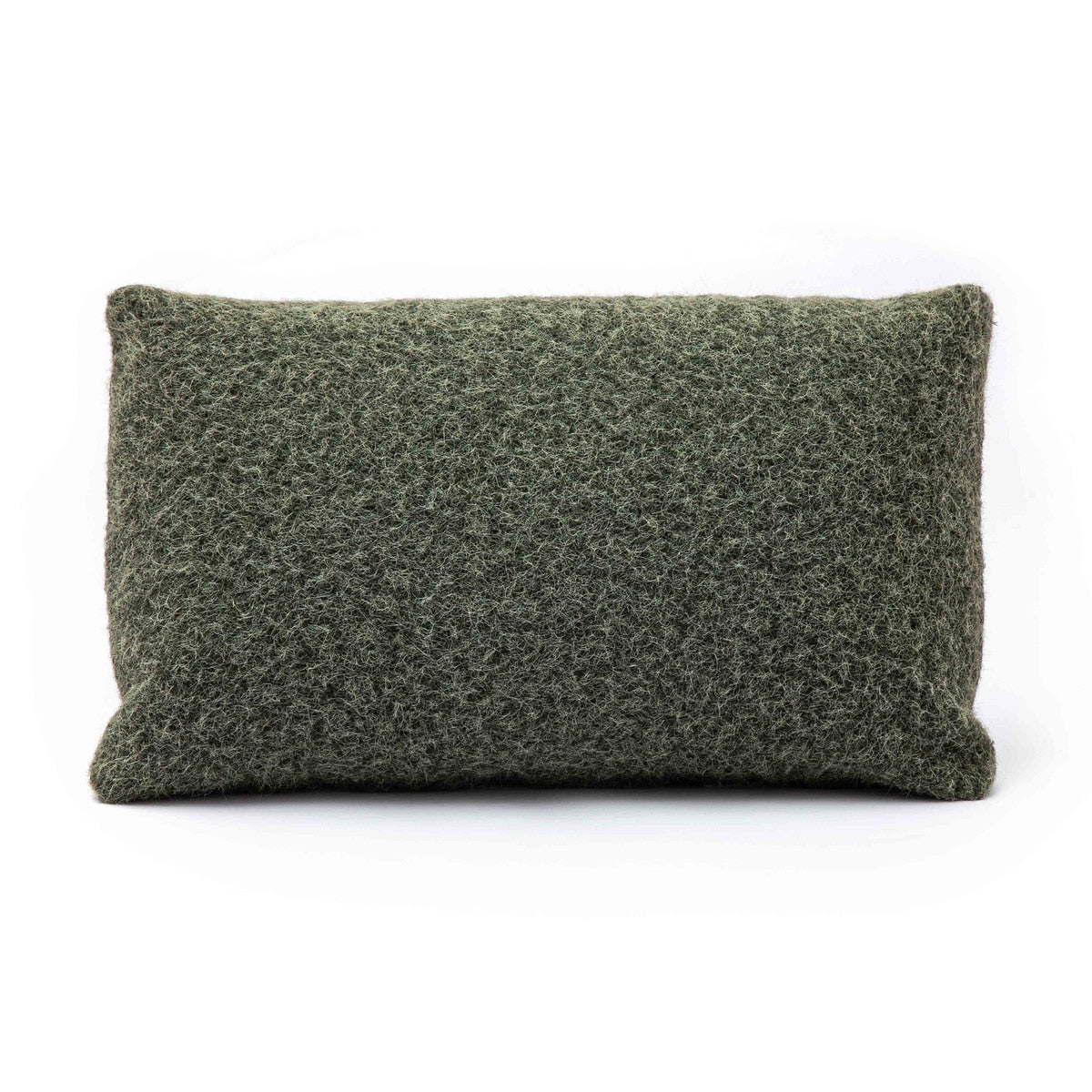 Malolo Green Long Mohair 20"x12" Rectangular Vegan-Down Pillow - COVER Model: TOV-C69271-COVER