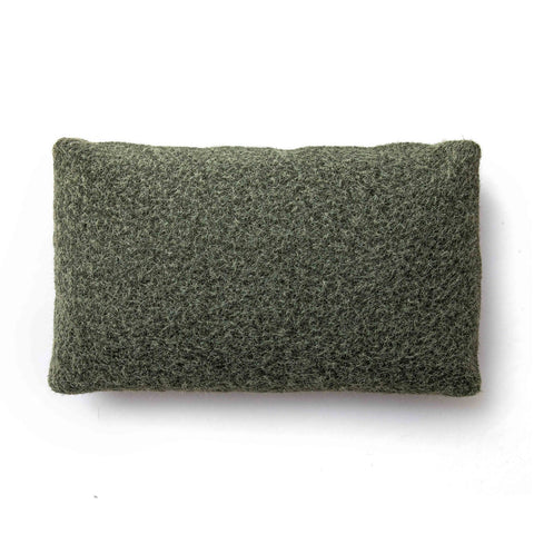 Malolo Green Long Mohair 20"x12" Rectangular Vegan-Down Pillow - COVER Model: TOV-C69271-COVER