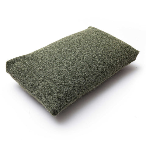 Malolo Green Long Mohair 20"x12" Rectangular Vegan-Down Pillow Model: TOV-C69271