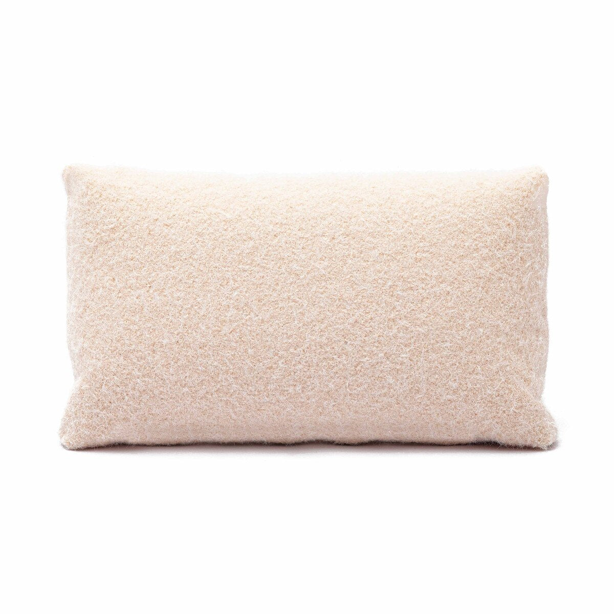 Malolo Rose-Tan Long Mohair 20"x12" Rectangular Vegan-Down Pillow Model: TOV-C69274
