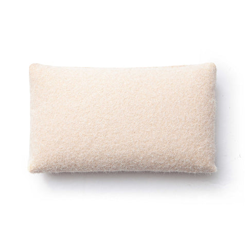 Malolo Rose-Tan Long Mohair 20"x12" Rectangular Vegan-Down Pillow Model: TOV-C69274
