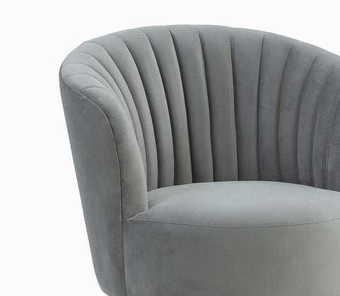 Liana Grey Velvet Swivel Stool by Inspire Me! Home Decor Model: TOV-CS2054