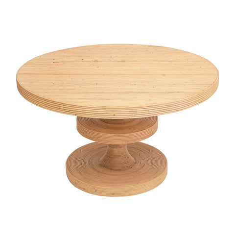Apollonia Natural Rattan 51" Round Dining Table Model: TOV-D21021