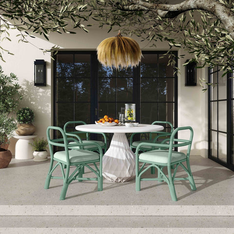 Ginny Green Rattan Dining Chair Model: TOV-D21022