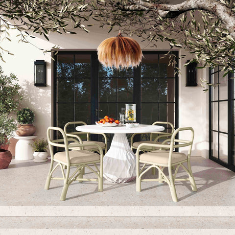 Ginny Cream Rattan Dining Chair Model: TOV-D21024