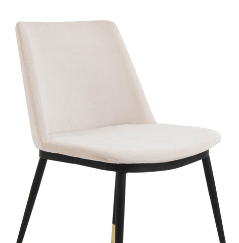 Evora Cream Velvet Chair - Gold Legs - Set of 2 Model: TOV-D4327