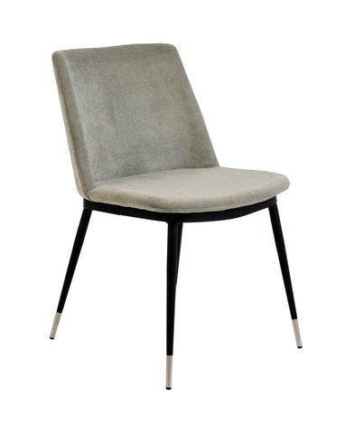 Evora Grey Velvet Chair - Silver Legs - Set of 2 Model: TOV-D4328
