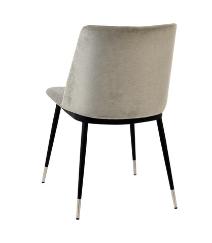 Evora Grey Velvet Chair - Silver Legs - Set of 2 Model: TOV-D4328