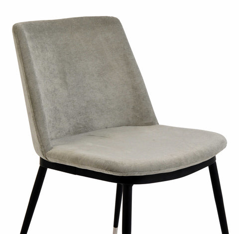 Evora Grey Velvet Chair - Silver Legs - Set of 2 Model: TOV-D4328