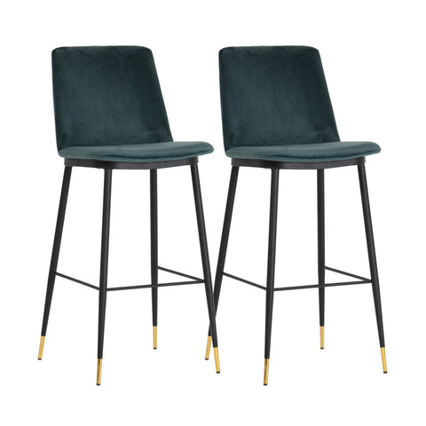 Evora Green Velvet Counter Stool (Set of 2) Model: TOV-D4330