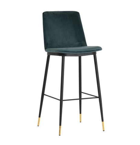 Evora Green Velvet Counter Stool (Set of 2) Model: TOV-D4330