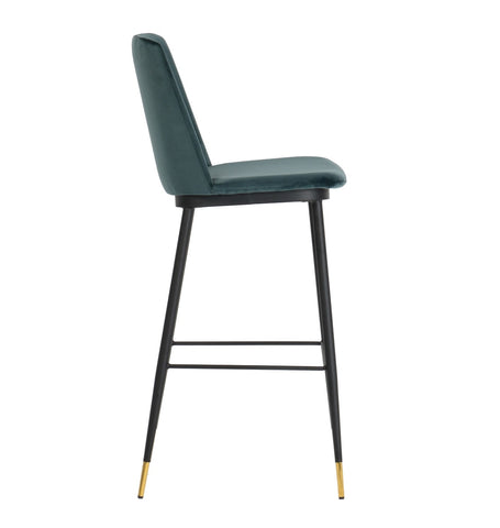 Evora Green Velvet Counter Stool (Set of 2) Model: TOV-D4330