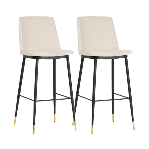 Evora Cream Velvet Counter Stool (Set of 2) Model: TOV-D4331