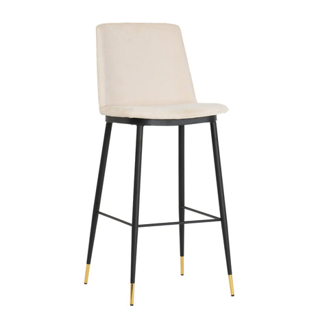 Evora Cream Velvet Counter Stool (Set of 2) Model: TOV-D4331