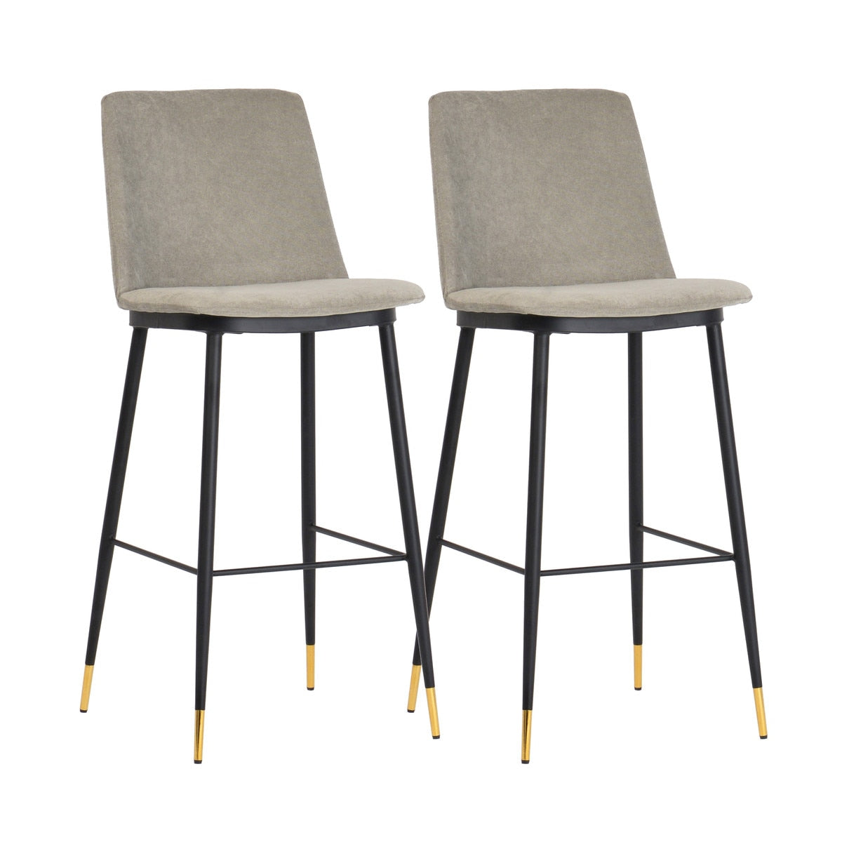 Evora Grey Velvet Counter Stool (Set of 2) Model: TOV-D4332