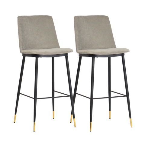 Evora Grey Velvet Counter Stool (Set of 2) Model: TOV-D4332