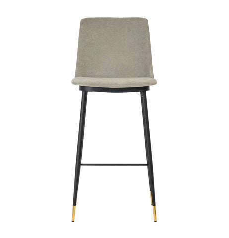Evora Grey Velvet Counter Stool (Set of 2) Model: TOV-D4332