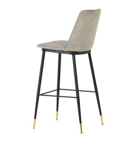 Evora Grey Velvet Counter Stool (Set of 2) Model: TOV-D4332