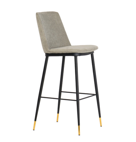 Evora Grey Velvet Counter Stool (Set of 2) Model: TOV-D4332