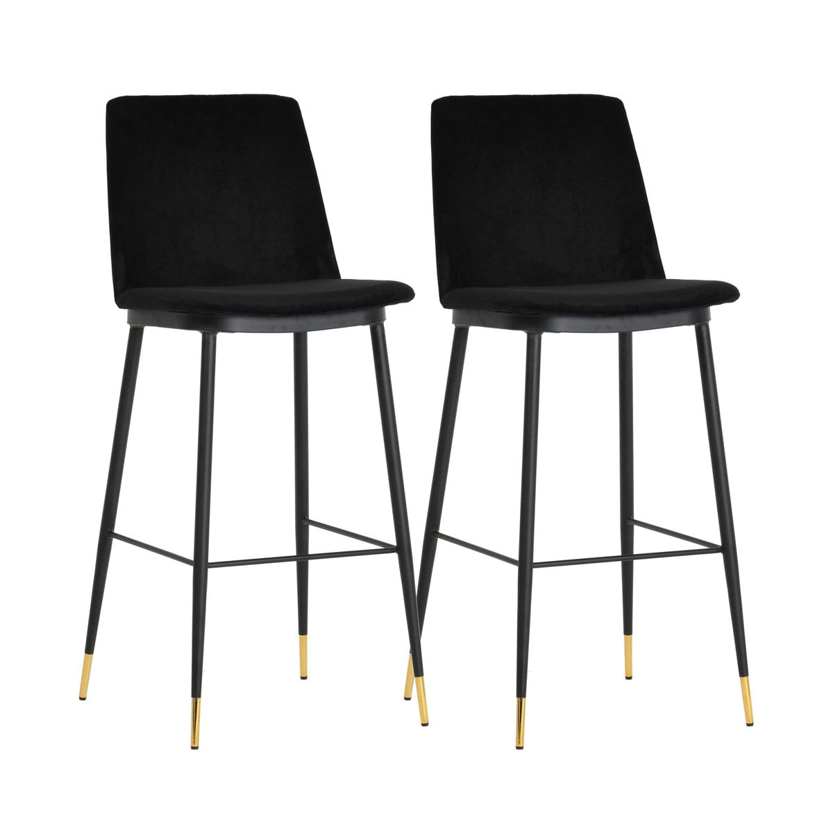 Evora Black Velvet Counter Stool (Set of 2) Model: TOV-D4333