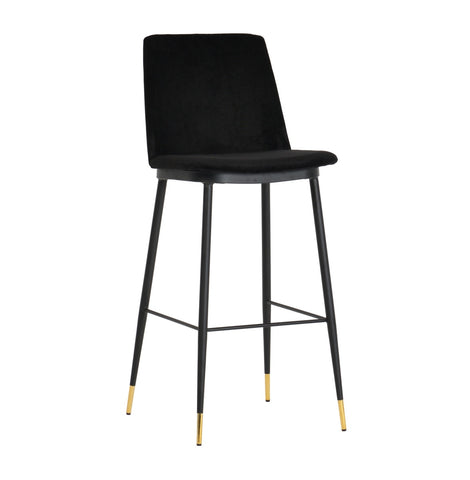 Evora Black Velvet Counter Stool (Set of 2) Model: TOV-D4333