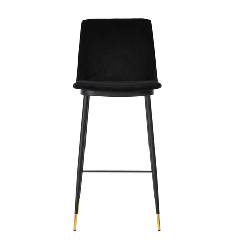 Evora Black Velvet Counter Stool (Set of 2) Model: TOV-D4333