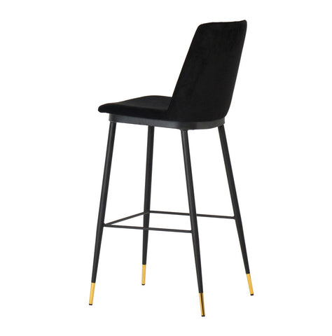Evora Black Velvet Counter Stool (Set of 2) Model: TOV-D4333