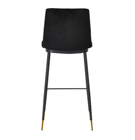 Evora Black Velvet Counter Stool (Set of 2) Model: TOV-D4333