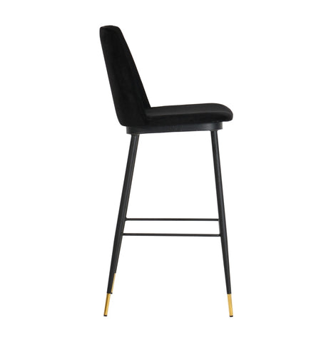 Evora Black Velvet Counter Stool (Set of 2) Model: TOV-D4333