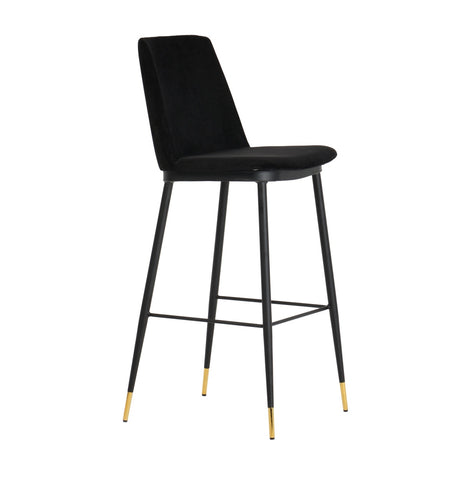 Evora Black Velvet Counter Stool (Set of 2) Model: TOV-D4333