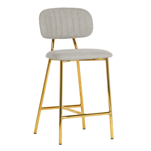 Ariana Grey Counter Stool with Gold Legs - Set of 2 Model: TOV-D4335