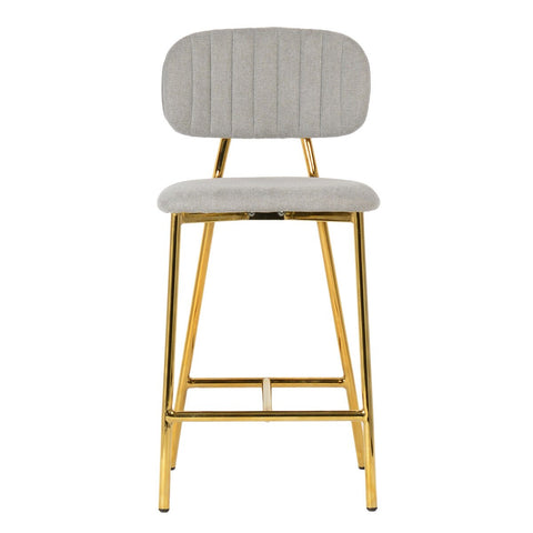 Ariana Grey Counter Stool with Gold Legs - Set of 2 Model: TOV-D4335