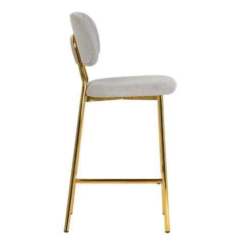 Ariana Grey Counter Stool with Gold Legs - Set of 2 Model: TOV-D4335