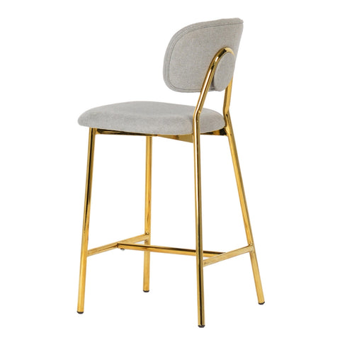 Ariana Grey Counter Stool with Gold Legs - Set of 2 Model: TOV-D4335