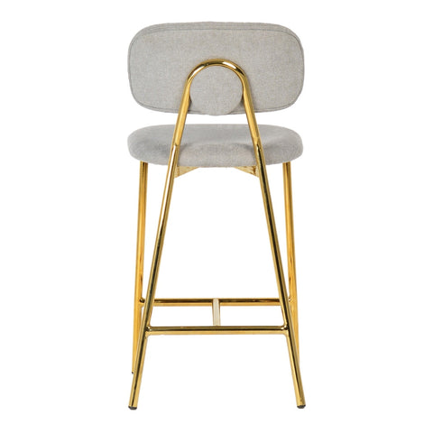Ariana Grey Counter Stool with Gold Legs - Set of 2 Model: TOV-D4335