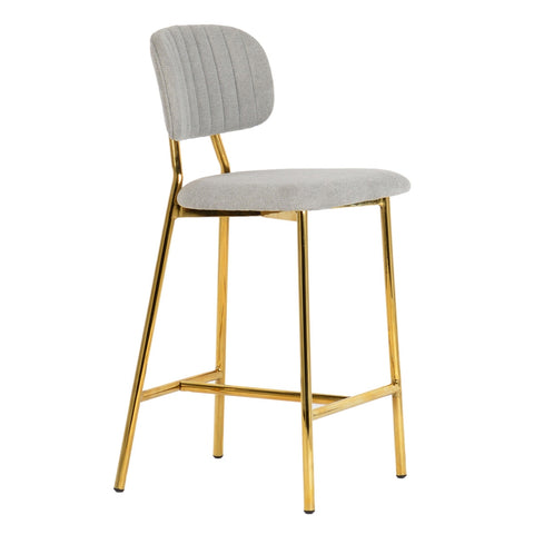 Ariana Grey Counter Stool with Gold Legs - Set of 2 Model: TOV-D4335