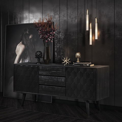 Valentina Black Acacia 59" Buffet Model: TOV-D44013