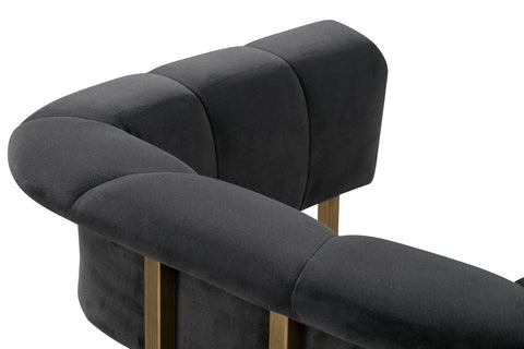 Astrid Grey Velvet Chair Model: TOV-D44022