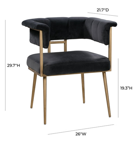Astrid Grey Velvet Chair Model: TOV-D44022